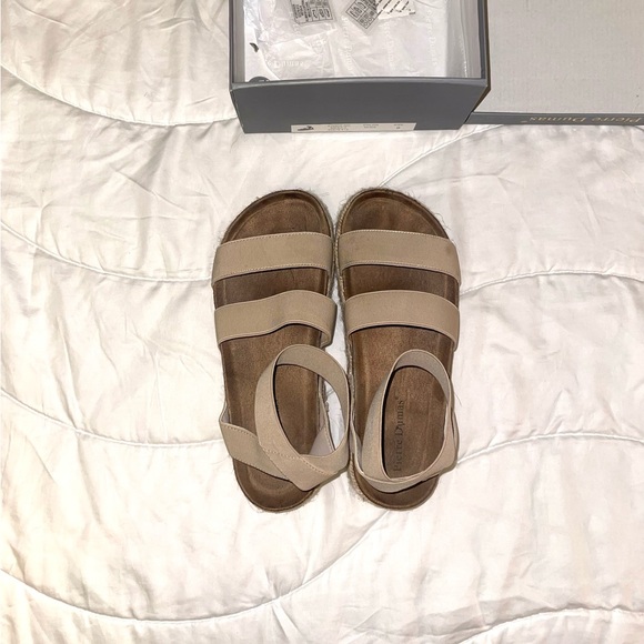 Pierre Dumas Tan Ankle Wrap Around Platform Slip-On Sandal - Picture 6 of 10